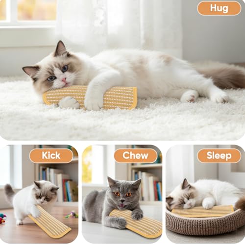 2 PCS Catnip Pillow, Cat nip Pillows, Soft Catnip Pillows for Indoor Cats, Cat Kicker Pillows for Playtime, for Cats with Durable Fabric Construction