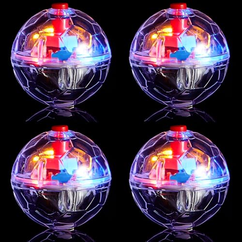 Frienda 4 Pcs Light up Cat Ball LED Motion Ghost Hunting Cat Ball(Clear) - color: Clear