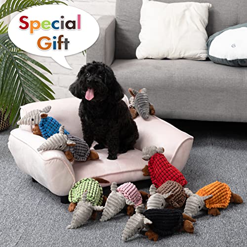 Hollypet Armadillo Squeaky Puppy Dog Toys for Small Medium Dogs, 8" - color: Pink, size: 8 IN