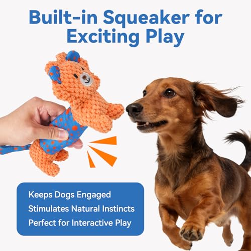 Squeaky Dog Toys for Small & Medium Dogs, Lion Rabbit Frog 3-Pack - color: Frog & Lion & Pig