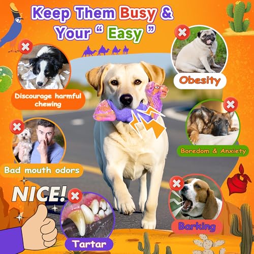 Tough Dog Toys for Aggressive Chewers, Durable Indestructible Nylon Dog Chew Toys for Large Medium Small Breeds, Squeaky Chew Toy for Puppy Teething, Interactive Dogs Toy Keep Them Busy (Wood Flavor) - color: Wood Scent