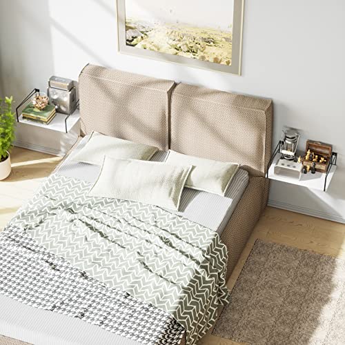 SRIWATANA Deep Floating Shelves for Wall 16''W x 12''D, Wide Shelves White - color: White
