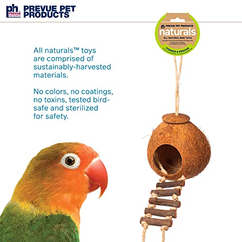 Prevue Pet Products Naturals Coco Hideaway with Ladder - style: Double Coconut with Ladder