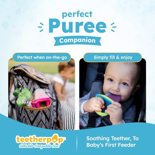 Fillable Freezer Teethers for Babies – Made in USA Teething Pacifier - color: BlueLime, size: 1 Pack