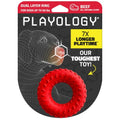 Playology Dual Layer Ring Dog Toy for Aggressive Chewers, Beef Scent - size: Medium, style: Beef