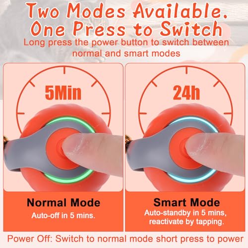 BABORUI 2Pack Orange Interactive Cat Toy Ball - Automatic Interactive Cat Toys for Indoor Cats with 3 Tails, 2 Speeds Rechargeable Enrichment for Small/Medium/Large to Keep Them Busy - color: 2 Pack Orange