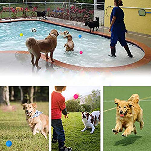 Dog Balls，Dog Squeak Toys for Small Medium Large Dogs Squeaky Toy Balls 3 Pcs (3, Blue) - color: blue