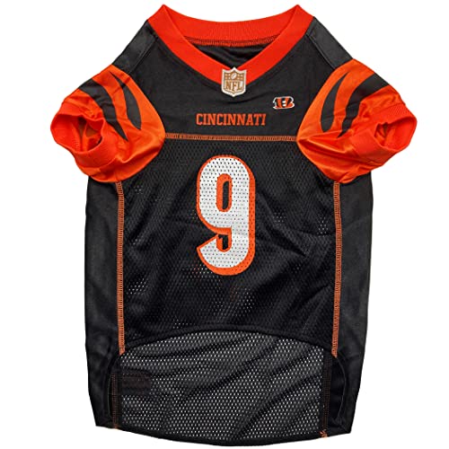 Pets First NFL Team Player Jersey for Cats and Dogs, Joe Burrow, Cincinnati Bengals, Medium