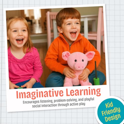 R&R Games Hide & Seek Pals - Peaches the Piglet Interactive Toy Figure - style: Peaches The Piglet