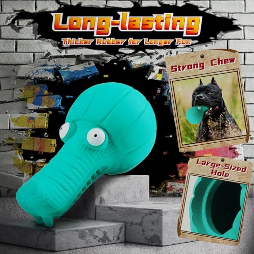 Long-Lasting Heavy Various Dog Chew Toys for Aggressive Chewers, 9 Pack Indestructible Large Dog Toys Include Tug Chew & Rope Toys, Squeaky Toys for Medium&Large Breed (For Super Chewers-Crocodile) - color: For Super Chewers（Crocodile）