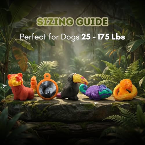 Happy PowerFlex Jungle Trek Dog Chew Dog Toys, 5 Piece Set