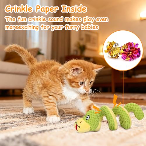 Retro Shaw 14"Snake Cat Toys Catnip Interactive Toy for Indoor Cats Kittens - size: 14Inches