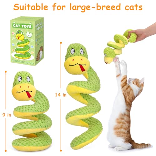 Retro Shaw 14"Snake Cat Toys Catnip Interactive Toy for Indoor Cats Kittens - size: 14Inches