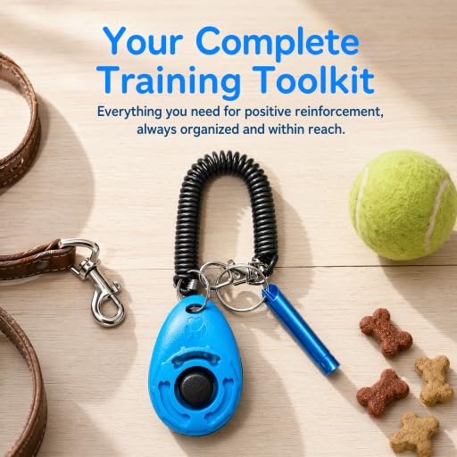Dog Training Clicker, dog training & behavior aids, dog training kit - color: Blue