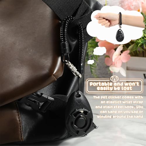 Frienda 18 Pcs Dog Training Clicker with Wrist Strap for Pets, Black - color: Black