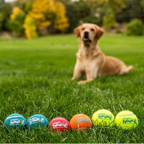 Outward Hound Squeaker Ballz Tennis Ball Dog Toy, Medium, 2.5", 6‑Pack - color: Multi Squeaker Balls, size: Medium, style: 6-Pack