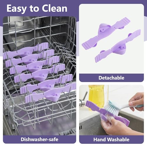 Silicone Dog Slow Feeder Bowl Insert with Suction Cups, Cuttable Food-Grade Lick Mat Divider Fits Stainless Steel Ceramic Glass Dog Bowls, Helps Slow Down Eating, Purple - color: Purple