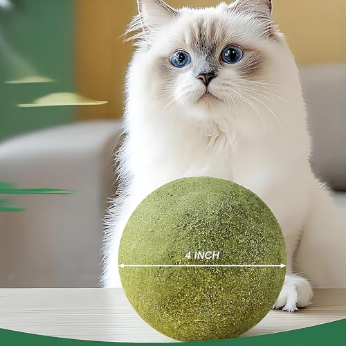 3 inch Giant Catnip Ball for Cats, Large Catnip Ball for Cats Indoor - size: 3 Inches