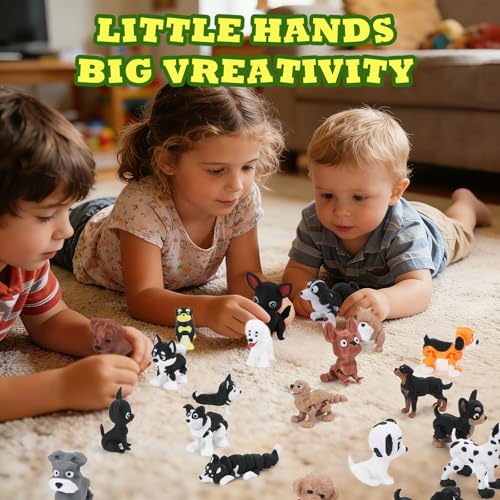 36 Pcs 3D Printed Dog, Cute Desk Pets Decor for Kids Classroom Prizes - style: 36 Pcs Dogs