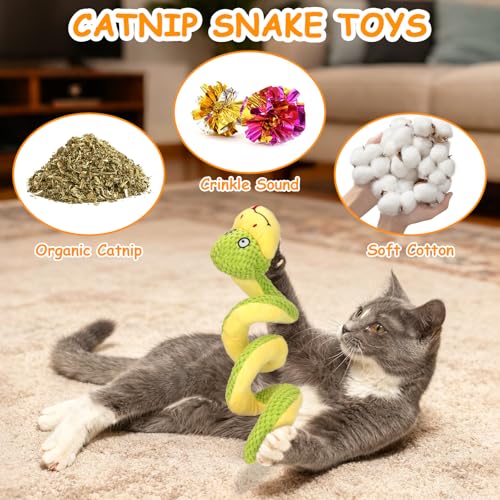 Retro Shaw 14"Snake Cat Toys Catnip Interactive Toy for Indoor Cats Kittens - size: 14Inches