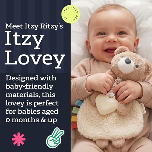 Itzy Ritzy Lovey Including Teether, Teething Relief, 0 Months & Up (Bear) - color: Bear