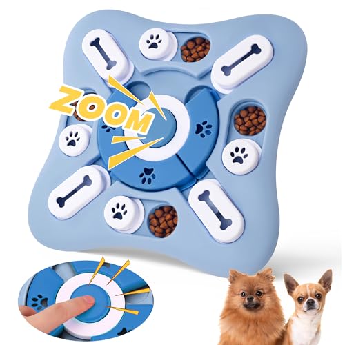 PAWSPIK Interactive Treat Dispensing Puzzle Dog Toy, Light Blue - color: Light Blue