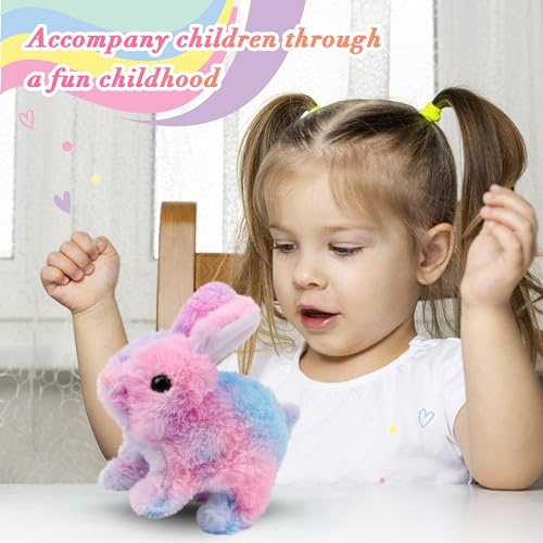 Easfan Pink Jumping Bunny Interactive Talking Plush Toy for Kids - style: Bunny