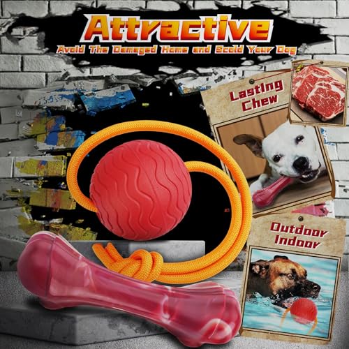 Long-Lasting Heavy Various Dog Chew Toys for Aggressive Chewers, 9 Pack Indestructible Large Dog Toys Include Tug Chew & Rope Toys, Squeaky Toys for Medium&Large Breed (For Super Chewers-Crocodile) - color: For Super Chewers（Crocodile）