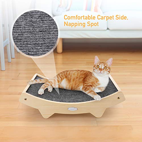 Pecute Double-Sided Sisal Cat Scratcher for Indoor Cats, Durable Sisal