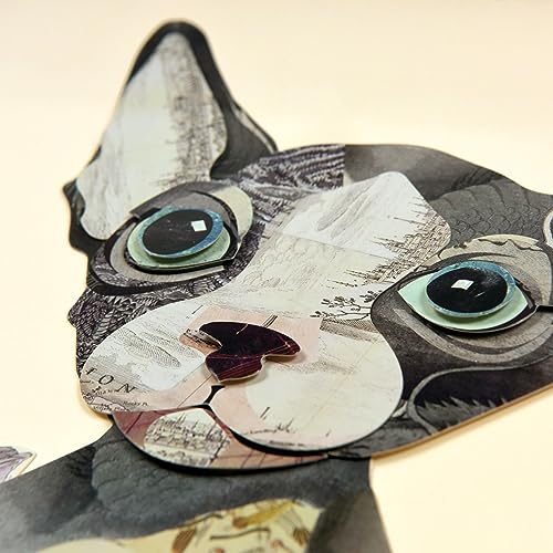 Empire Art Direct Sphynx Dimensional Collage Handmade by Alex Zeng Framed Graphic Cat Wall Art Ready to Hang, 17 in. x 17 in. x 1.4 - color: Gray, size: 17"L x 17"W