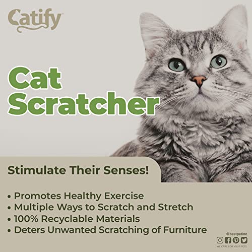 Best Pet Supplies Catify Corrugated Cardboard Cat Scratcher - Cat Shape - color: Cat-Shape