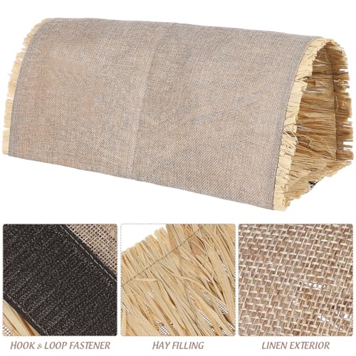 INOOMP Rabbit Tunnel Toys Bunny Grass Nest Pet Sleeping Nest Hideout for Small Pets Tunnel Toy for Rest Sleep Play Chew 14.96 X 7.48 X 6.29 in - size: L