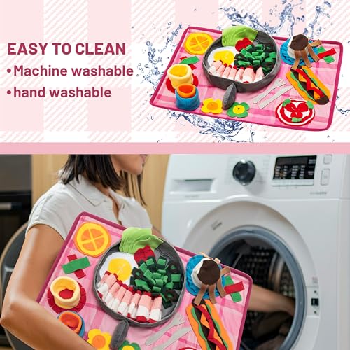 Dog Snuffle Mat, Washable Interactive Slow Feeder & Foraging Toy
