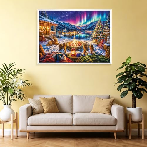 500 Piece Puzzles for Adults, Cozy Winter Cabin Jigsaw Puzzle 500 Pieces - color: Winter Cabin