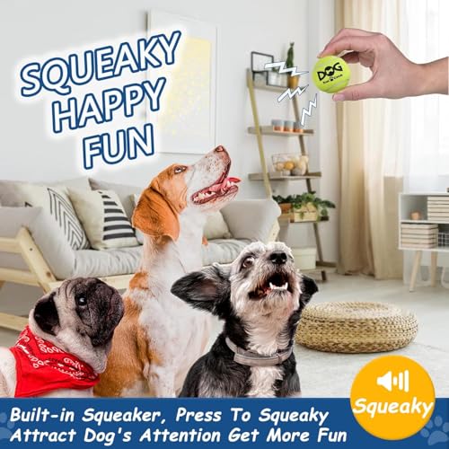 INSUM Small Tennis Balls for Dogs - 2 Inch 40 Pack Squeaky Dog Balls - color: Yellow, size: Small - 40PK