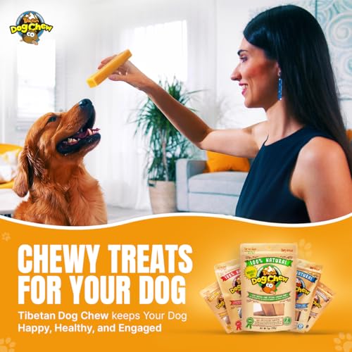 Tibetan Dog Chew Yak Cheese Sticks - Natural, Handmade Treats for Jumbo Dogs, Long-Lasting Entertainment, Perfect for Aggressive Chewers, Rawhide-Free, Grain-Free, Gluten-Free (1 Chew, Jumbo)