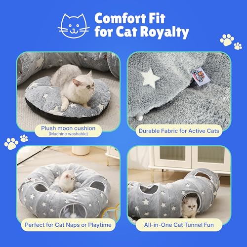 Cat Tunnel Bed for Indoor Cats