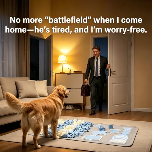 Snuffle Mat for Dogs: Slow Food Interactive Experience - color: Grey, size: Medium 22x38 inch