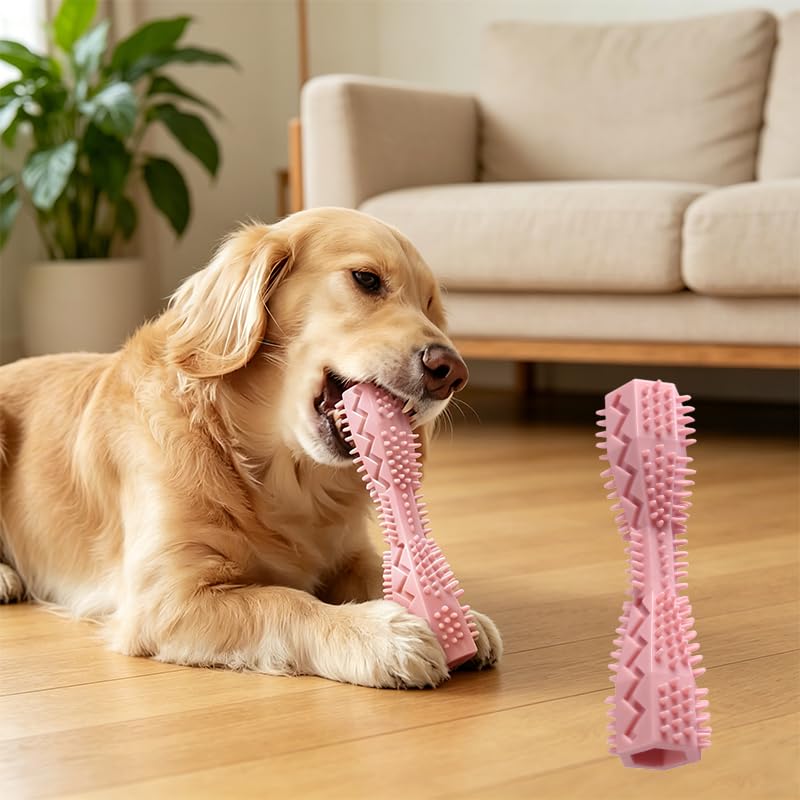 Dog Chew Toys, Puppy Teething Toys, Durable Dog Toy for Aggressive Chewers, Puppy Stuff, Pink - color: Pink