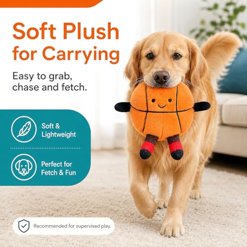 Interactive Dog Toys, Moving Basketball Dog Toy, Rechargeable Bouncing Ball - color: Basketball