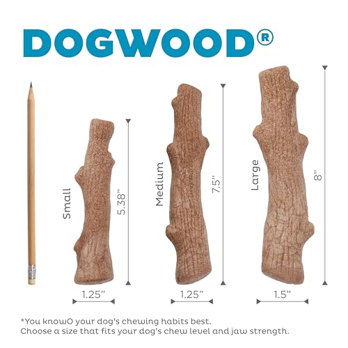 Dogwood Calming Stick Dog Chew Toy, Medium, 7.5", 2-Pack - color: Dogwood & Calming
