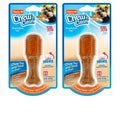 (2 Pack) Drumstick Dog Chew Toy, Chicken Flavored, Nylon, Extra Small, Dental Benefits, Easy to Grip Shape