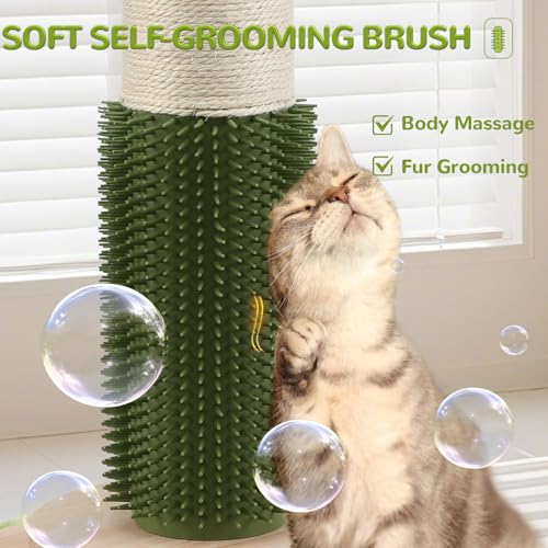 45'' Extra Tall Cat Scratching Post for Large,Heavy Duty Scratcher Tree - color: green-45inch