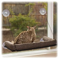 K&H Cat Window Perch, EZ Mount Bolster - Fits 27in Wx23in H Glass Spaces - size: 12 X 23 Inches, style: Bolster