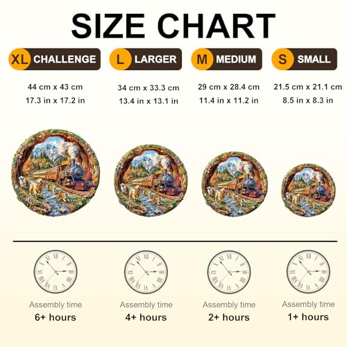 KAAYEE Wooden Puzzles Adults Dogs Racing Trains Jigsaw 17.3 * 17in-450pcs - color: Dogs Racing Against Trains, size: X-Large
