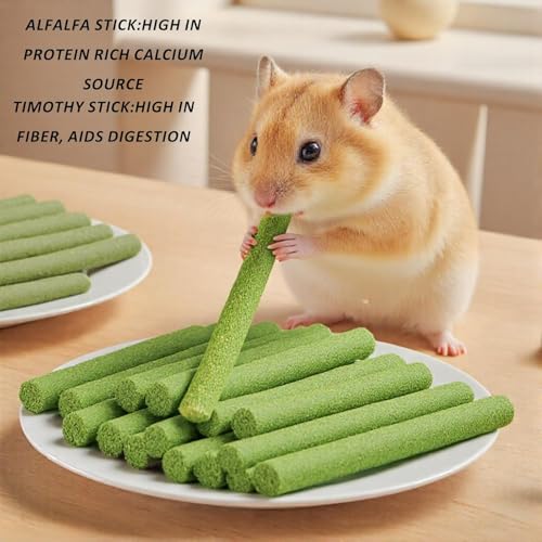 4 in 1 Natural Bunny Chew Toys Sticks Rabbit Treat Apple Hay Bamboo - size: 250g (4 in 1)