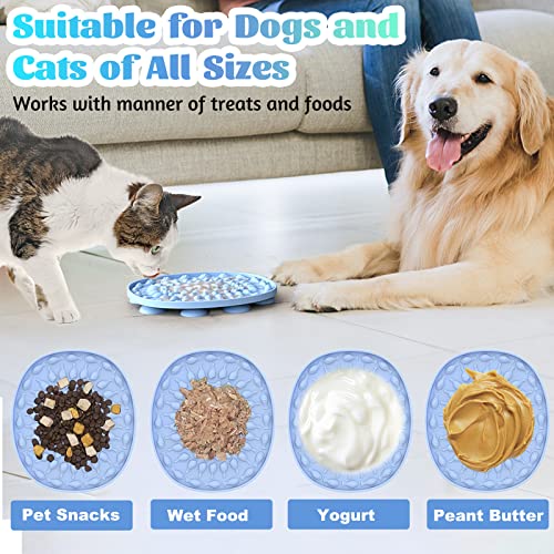 Lick Mat for Dogs & Cats, 3-Pack Slow Feeder Lick Pad with Suction Cups, Anxiety Relief, BPA Free, Dishwasher Safe