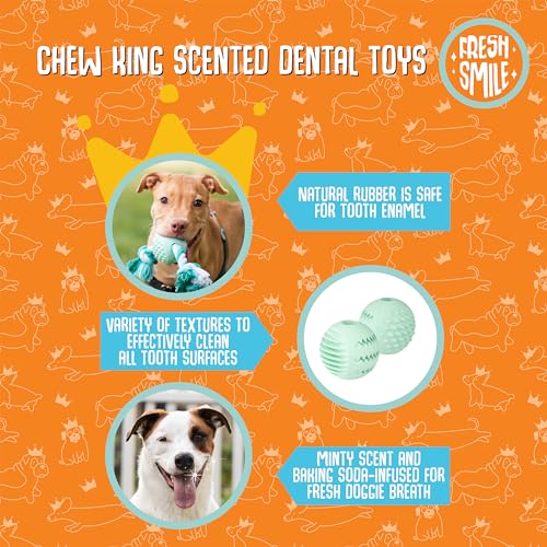 Chew King by Mammoth Dental Dog Toy Collection - Stick Clinically Proven to Remove Plaque
