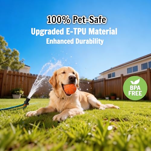 Self-Moving Rolling Dog Ball, Interactive Toy, Rechargeable - color: Energetic Orange