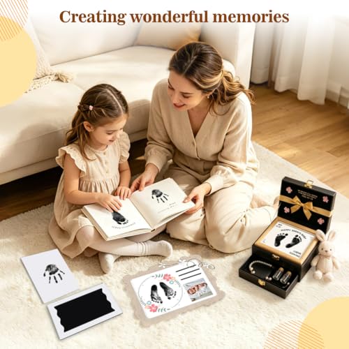 Nabance Baby Footprint Kit, Inkless Baby Hand and Footprint Kit, 2 Pack - size: 2-Pack, Large 3.1" x 4.9"